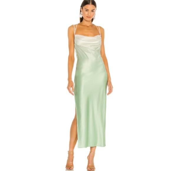 Michael Costello x REVOLVE Porter Dress in Mint Ombre Size Small - Picture 1 of 9